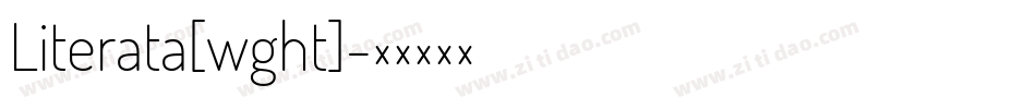 Literata[wght]字体转换